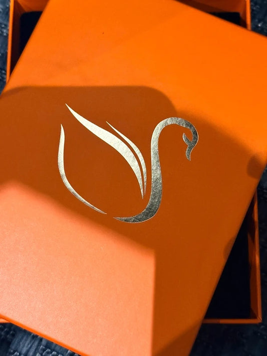Coffret orange cadeaux parure bijoux breloque