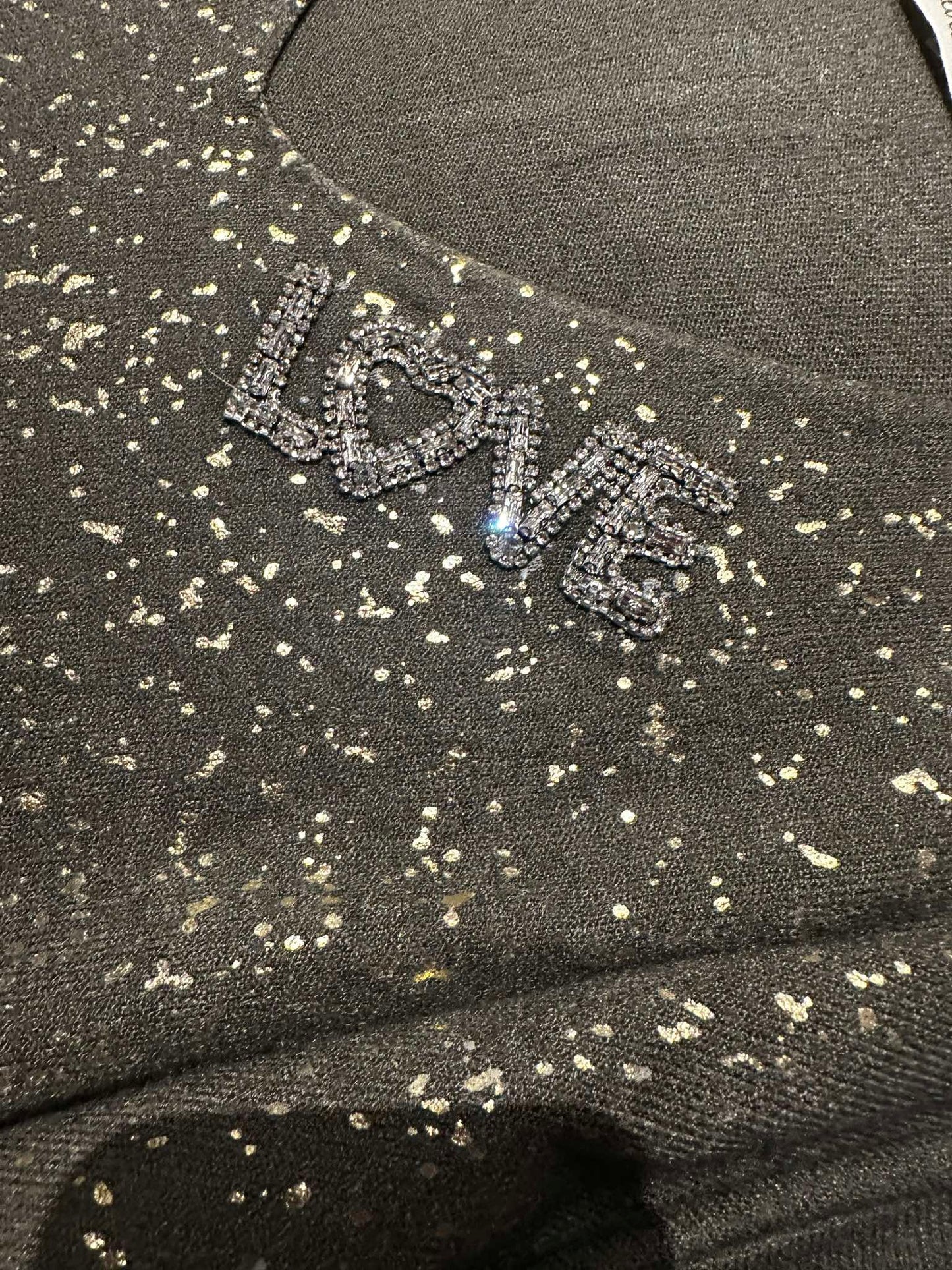 JERSEY LAMINÉ OVERSIZE LOVE GLITTE