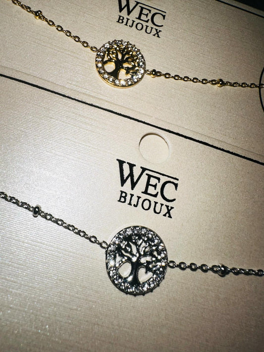 BRACELET ARBRE DE VIE EN ACIER INOXYDABLE WEC Bijoux