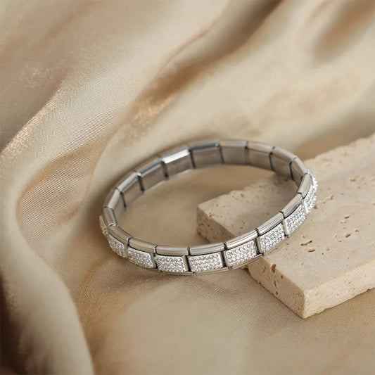 Bracelet Italien modulables diamant ornée