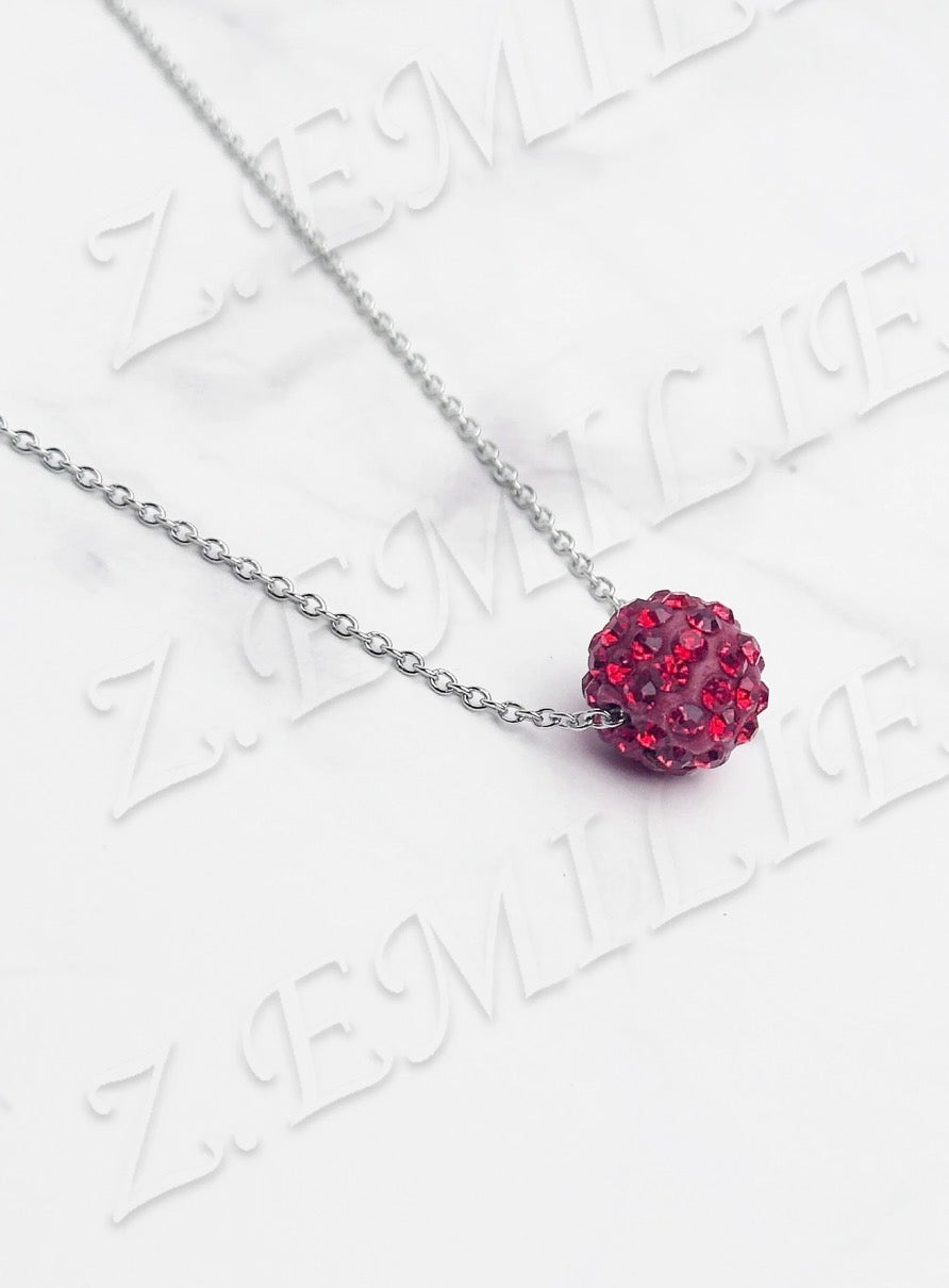 Collier boule shamballa