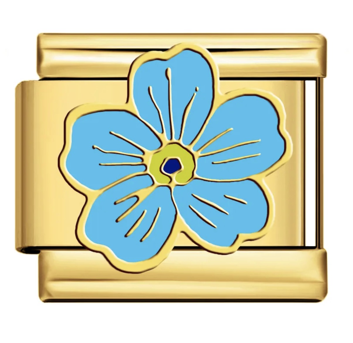 Module doré fleur Bleu