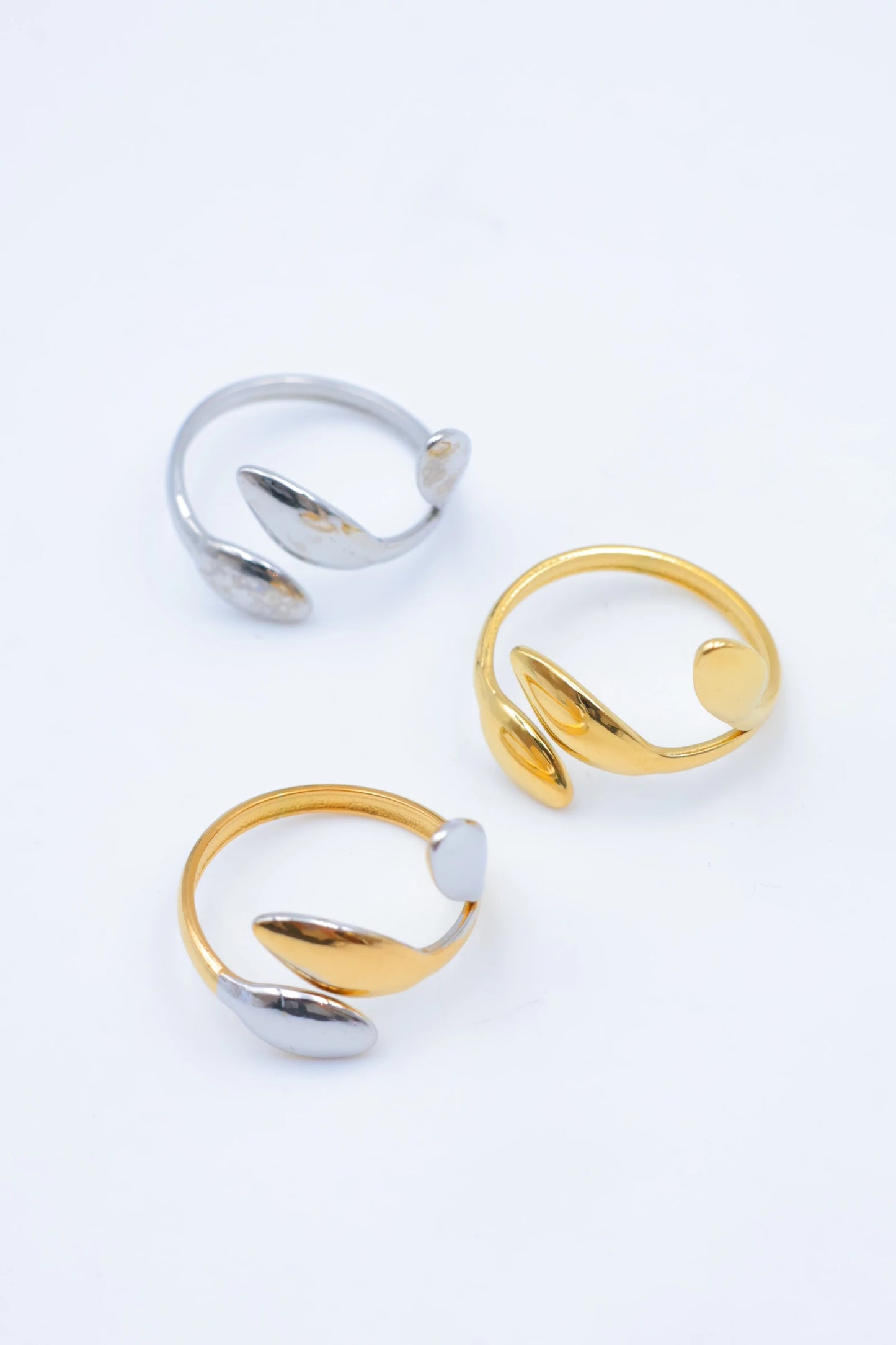 Bague DUO en acier inoxydable ajustable Beli & Jolie