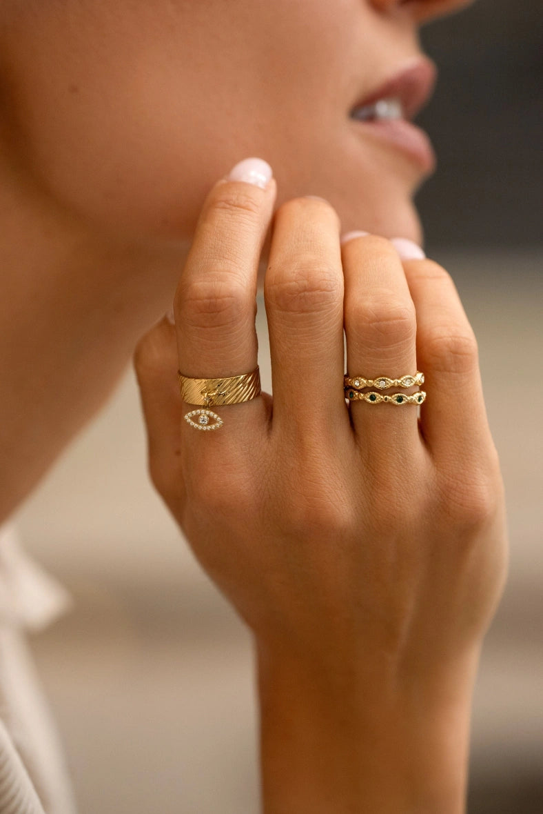 Bague œil Oulila Bohm AJUSTABLE