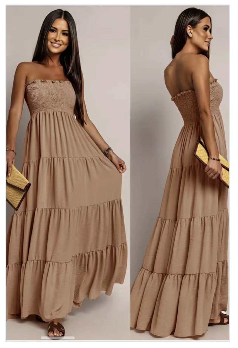 Longue robe Magique bustier à volant ISSYMA