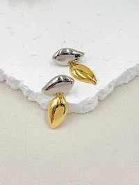 BOUCLES D'OREILLES DUO EN ACIER INOXYDABLE