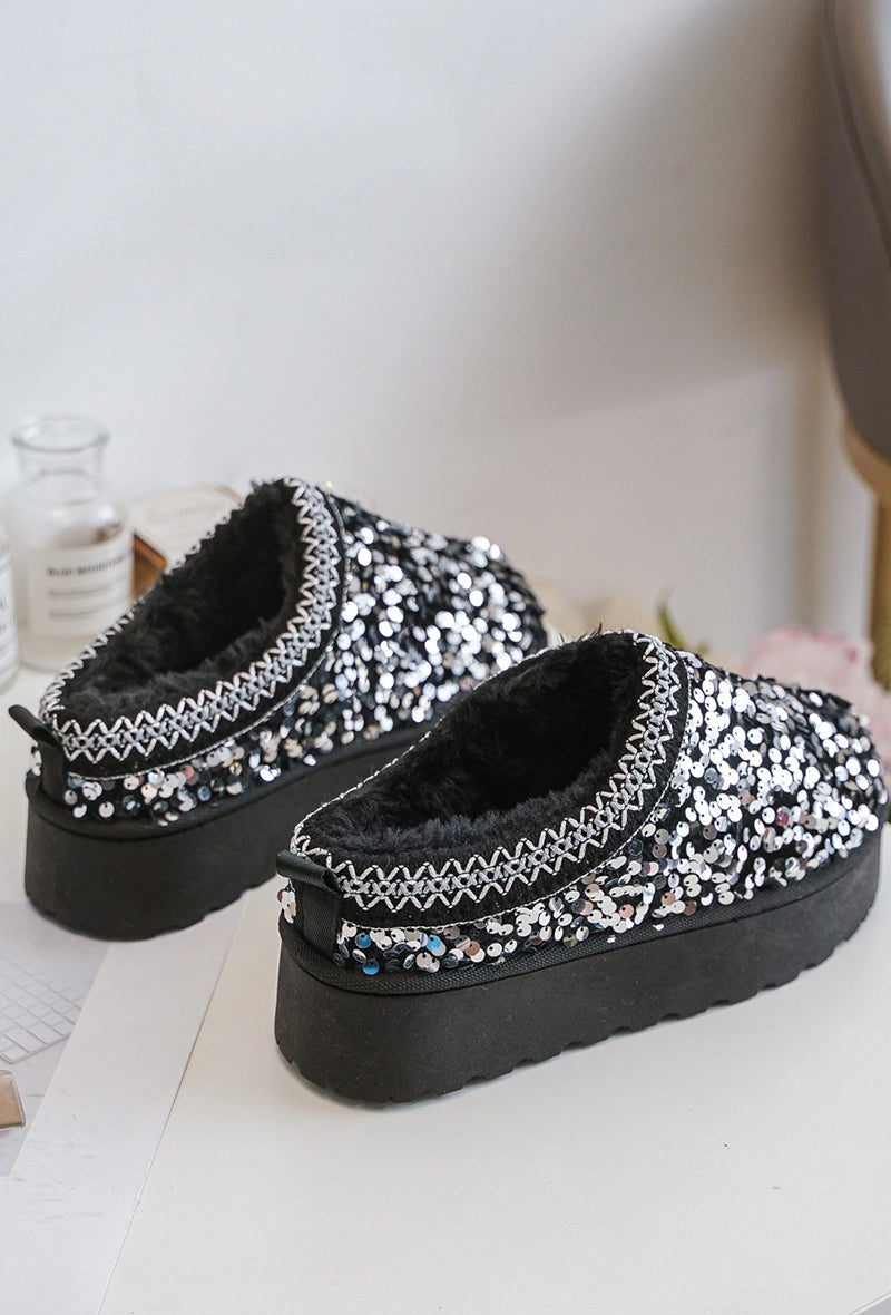 CHAUSSONS FEMME A PAILLETTE