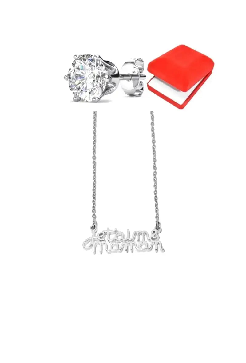 Coffret je t'aime maman Doré ou Argenté