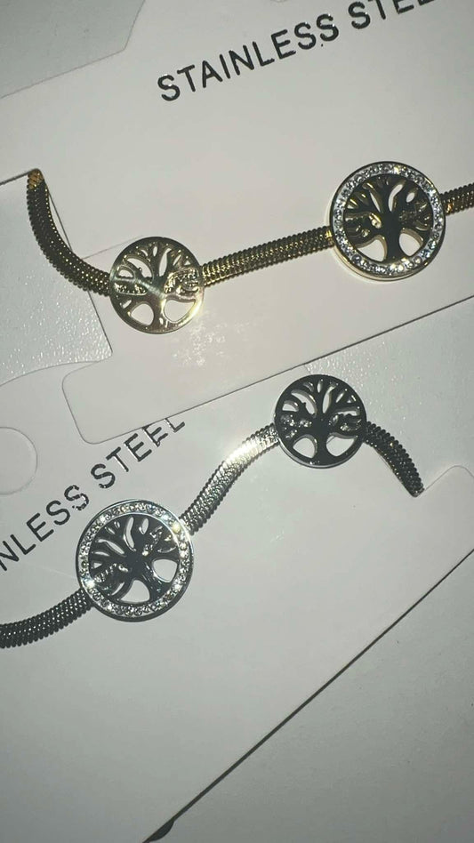 Bracelet arbre de vie en acier inoxydable