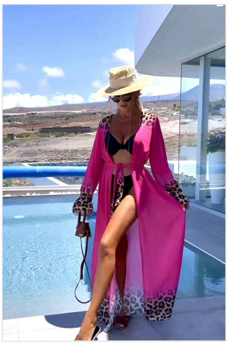 Long kimono imprimé léopard ISSYMA