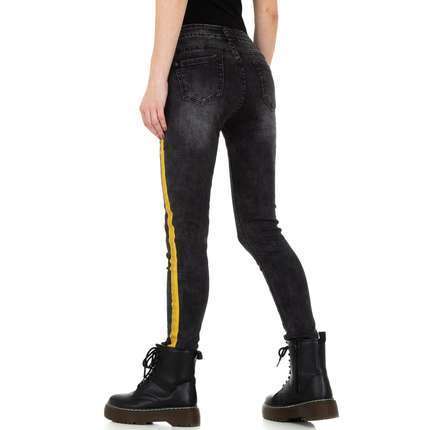 Jean skinny pour femme de M. Sara Denim - gris ligne doré