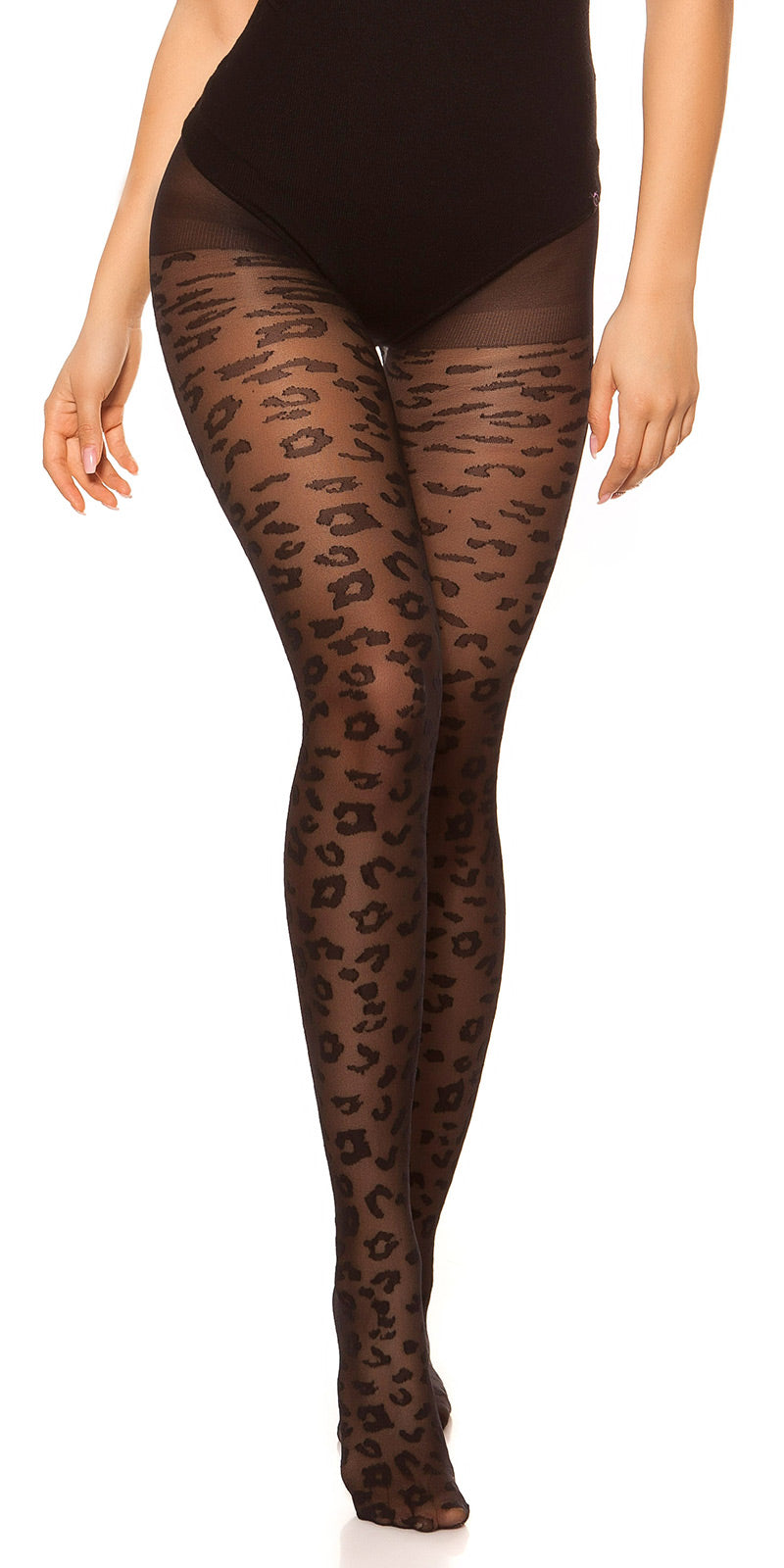 Collants sexy au look léopard