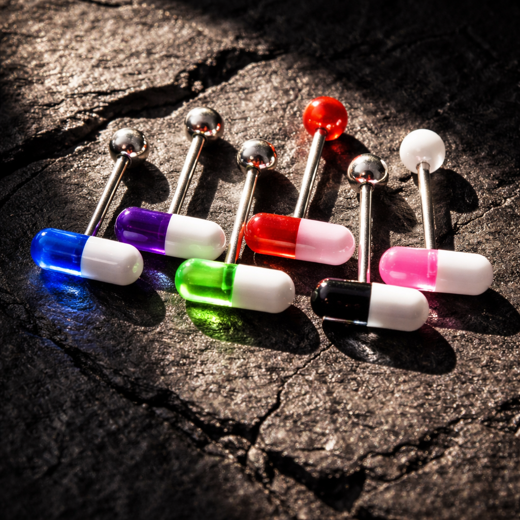 Piercing langue gélule 💊 
Z. Emilie
