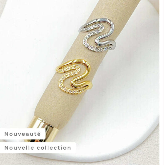 BAGUE S AJUSTABLE EN ACIER INOXYDABLE