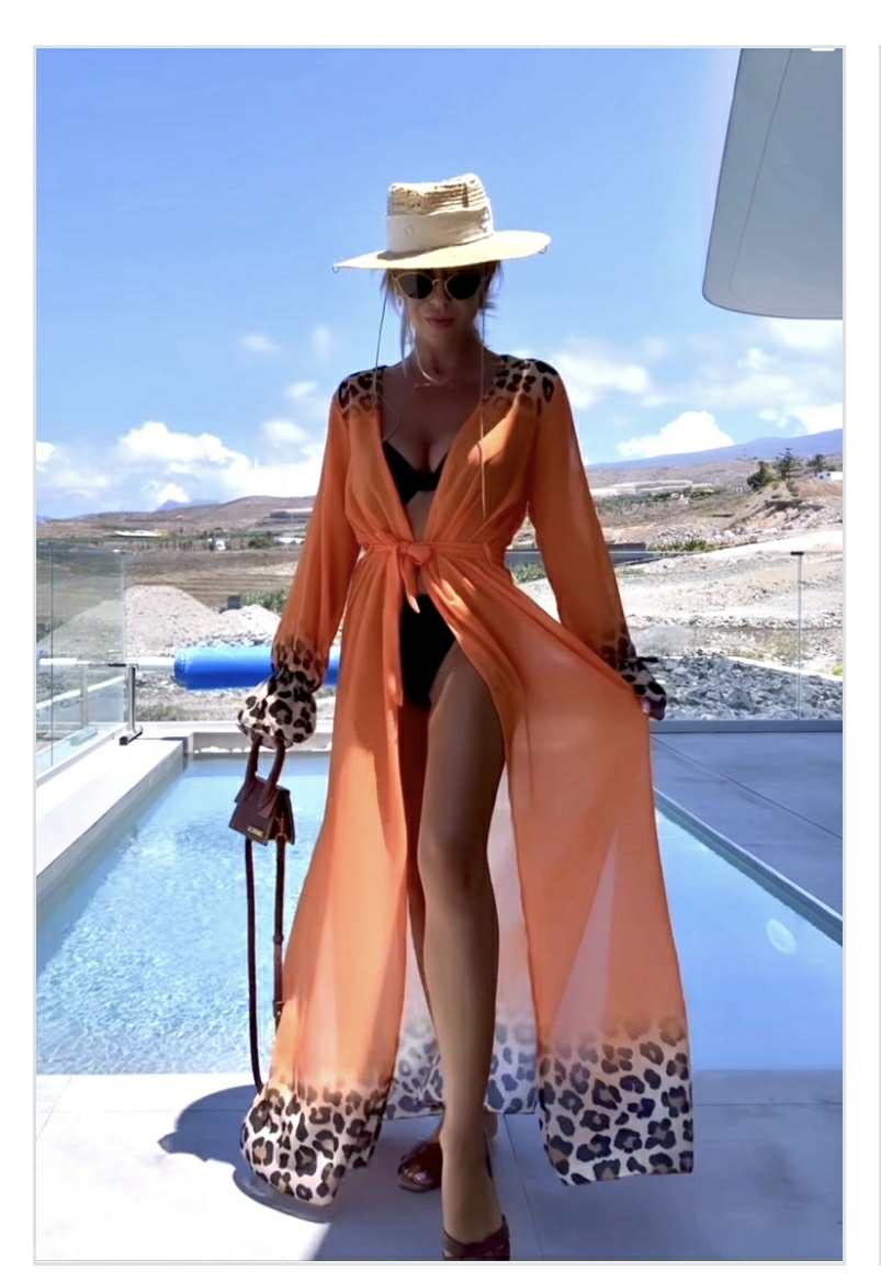 Long kimono imprimé léopard ISSYMA