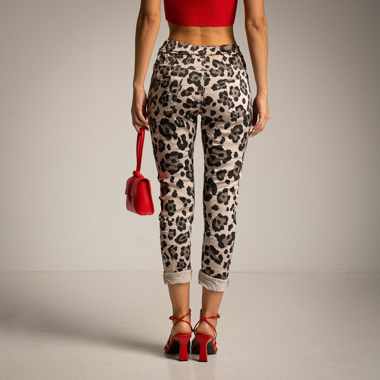 PANTALON MAGIQUE EN SATIN IMPRIMÉ ANIMAL