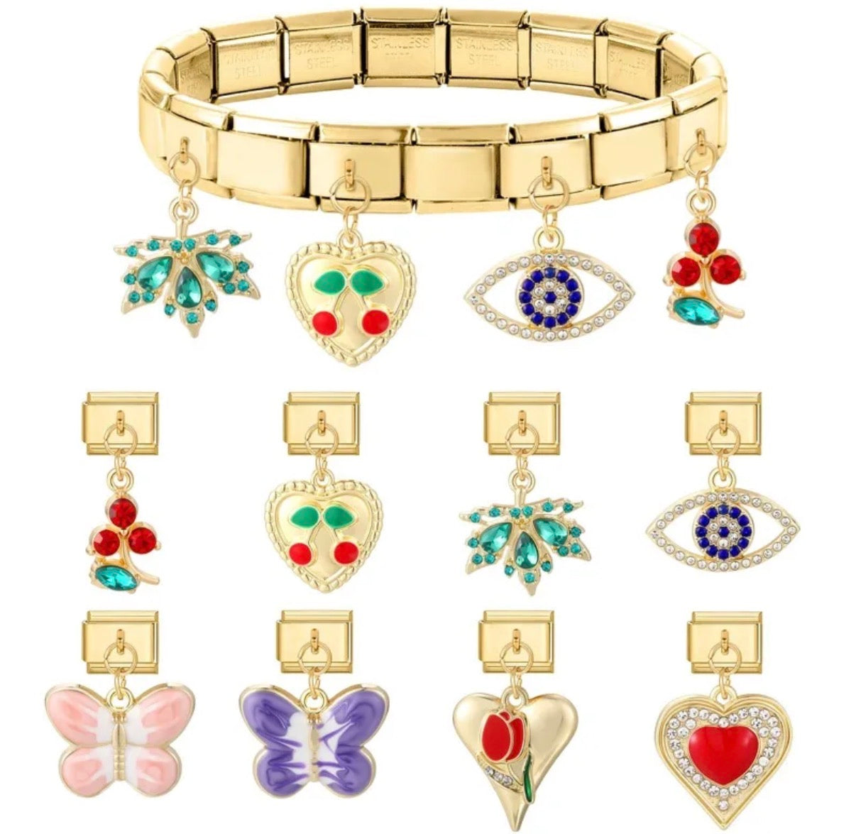 Module Doré Charme cœur/Cerises
