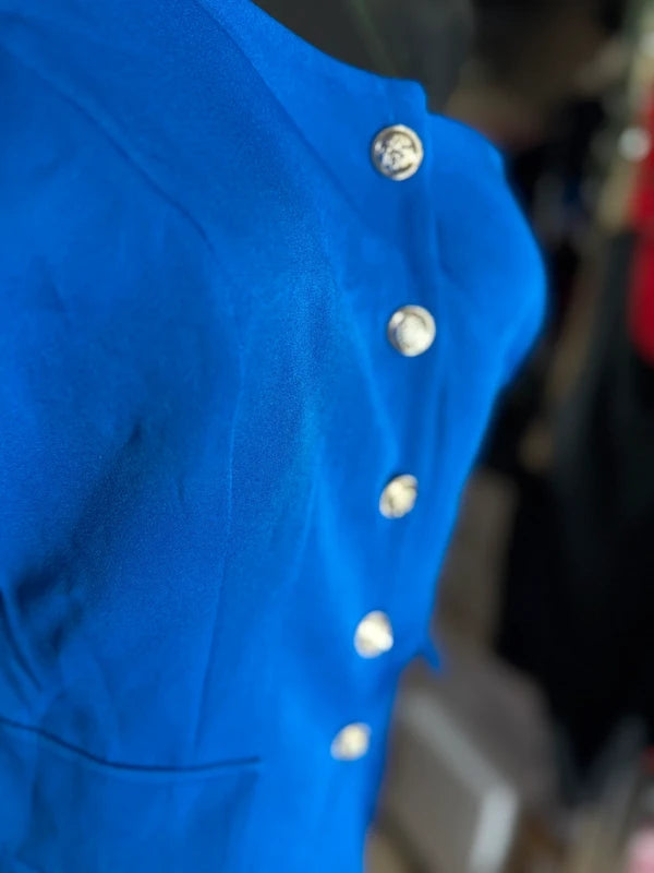 Ensemble gilet asymétrique à boutons et pantalon