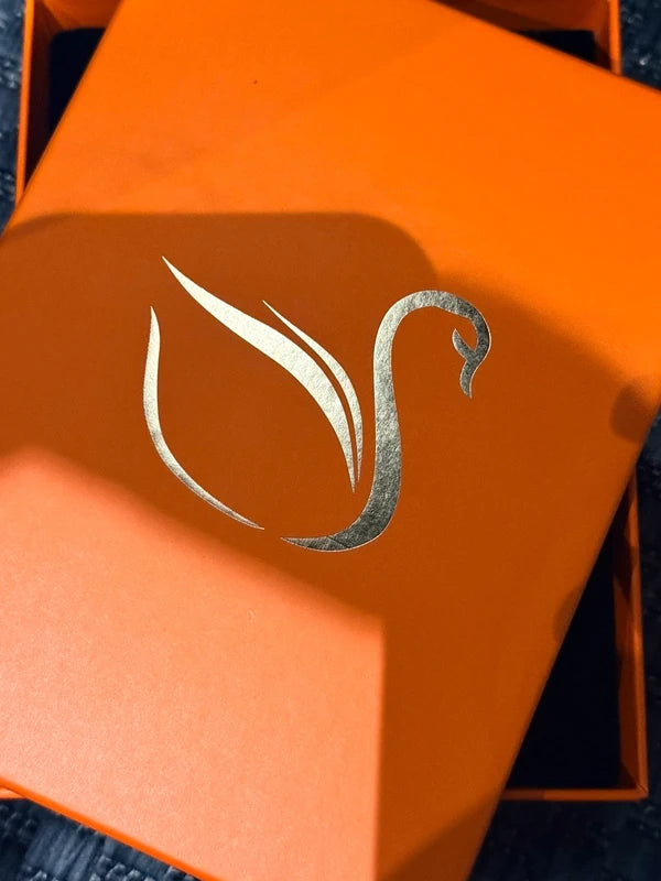 Coffret orange cadeaux parure bijoux breloque