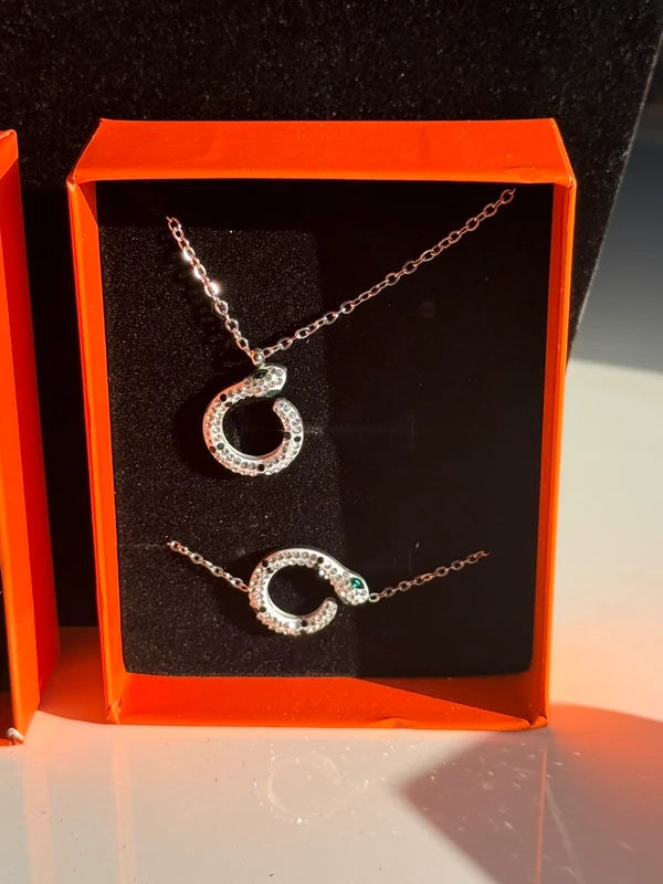 Coffret cadeaux serpent ou double cœur parure bijoux