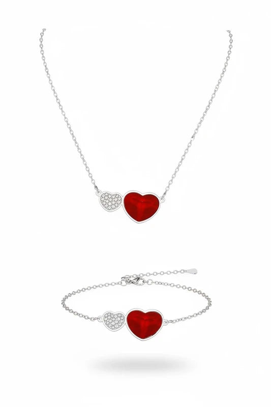 Coffret cadeaux serpent ou double cœur parure bijoux