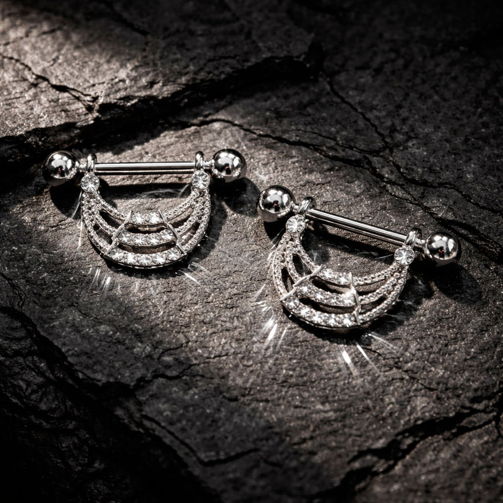 Piercing téton Argenté 
Z. Emilie