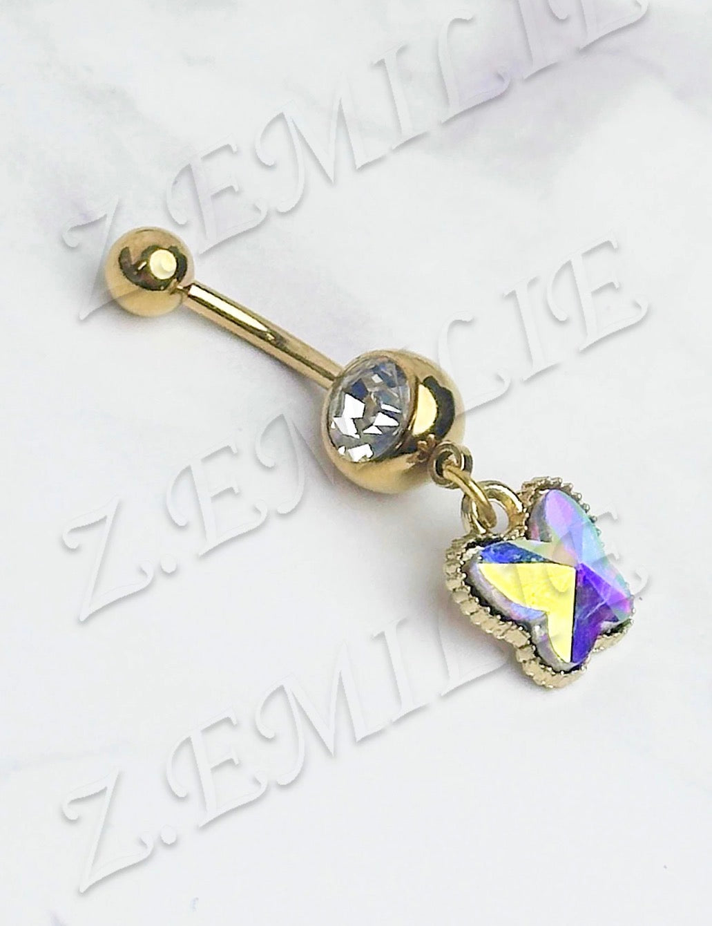 Piercing nombril papillon 🦋 éclat