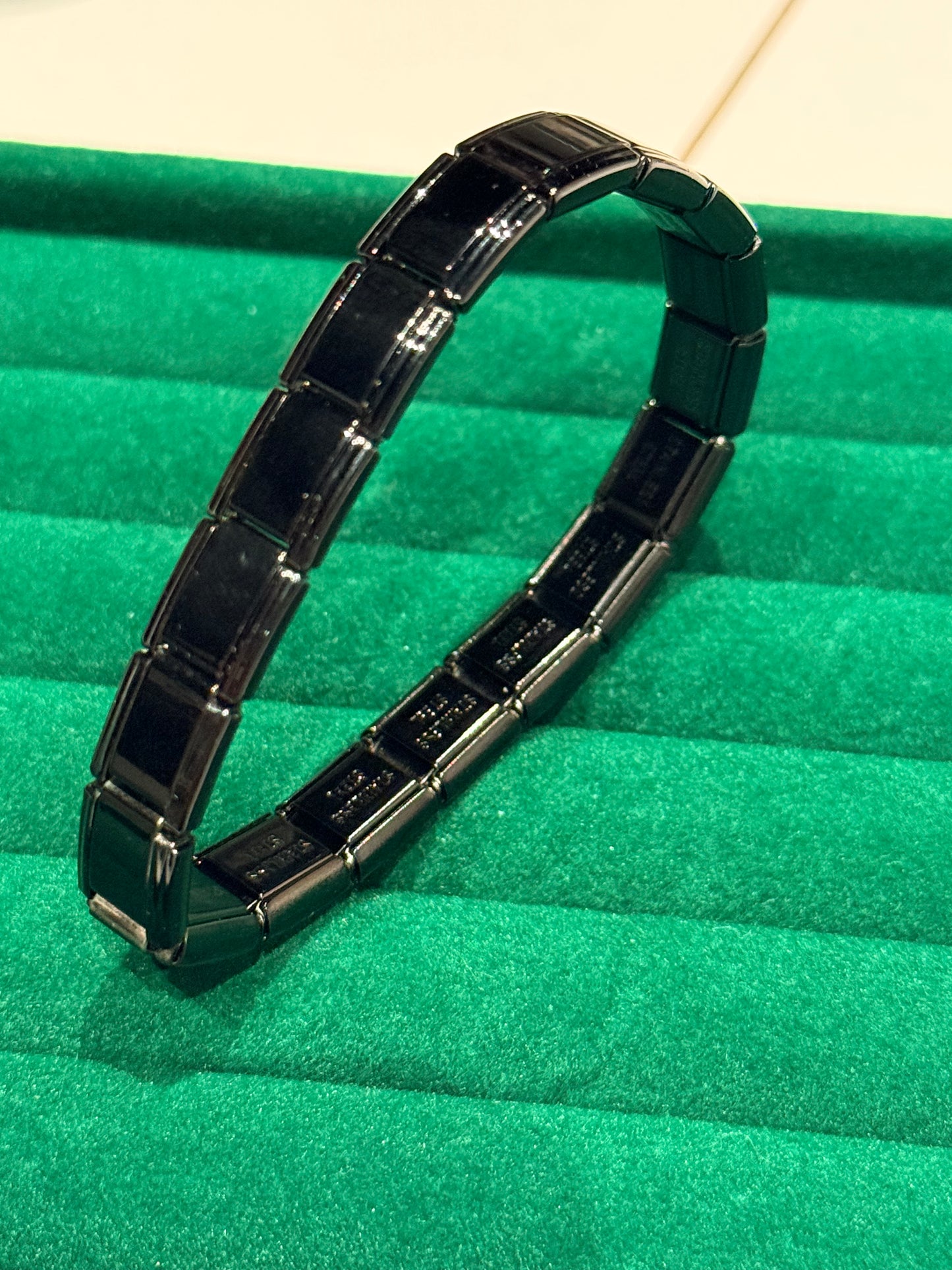 Bracelet Italien élastique traditionnel Noir