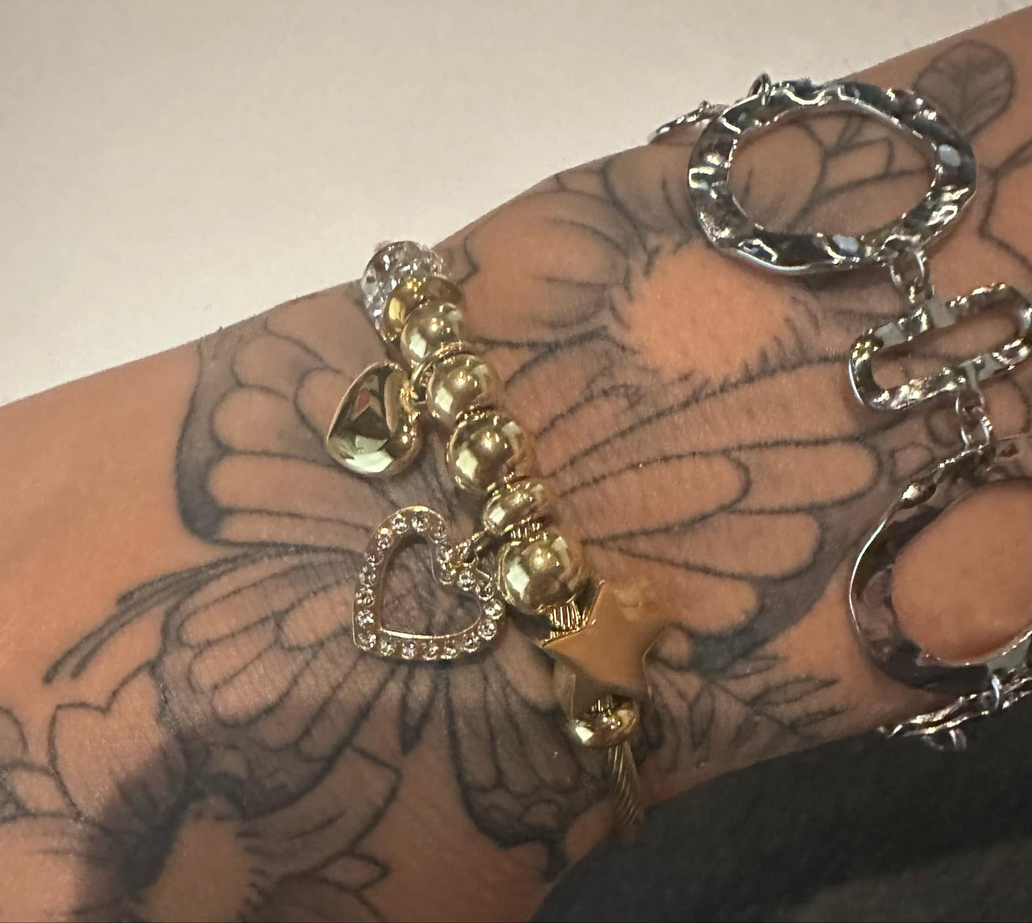 Bracelet jonc élégant, en acier inoxydable et strass