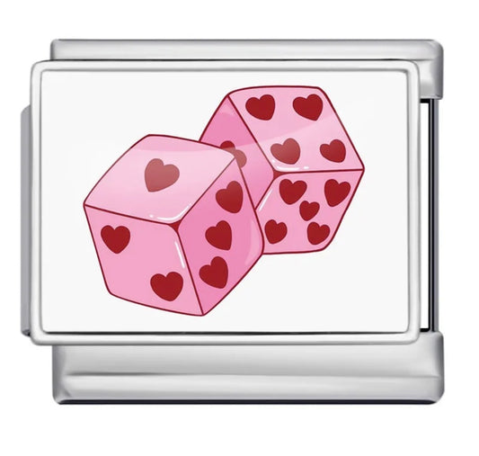 Module Argenté ou doré 🎲 dés de cœurs 💕