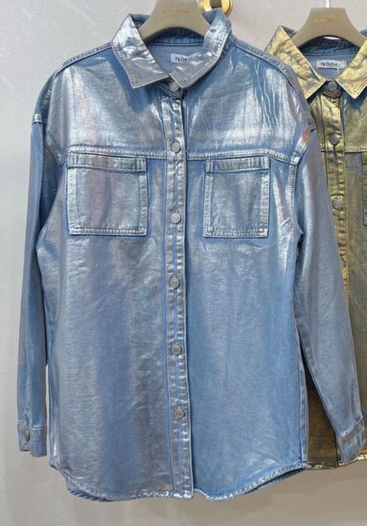 Chemise métallisée oversize