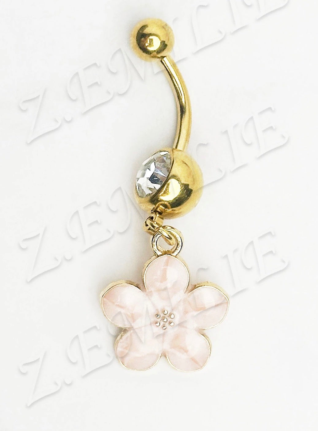 Piercing Doré nombril fleur de cerisier 🌸