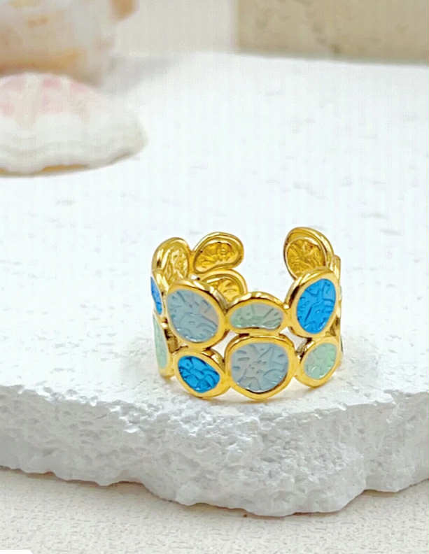 BAGUE DE COULEURS  EN ACIER INOXYDABLE