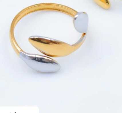 Bague DUO en acier inoxydable ajustable Beli & Jolie