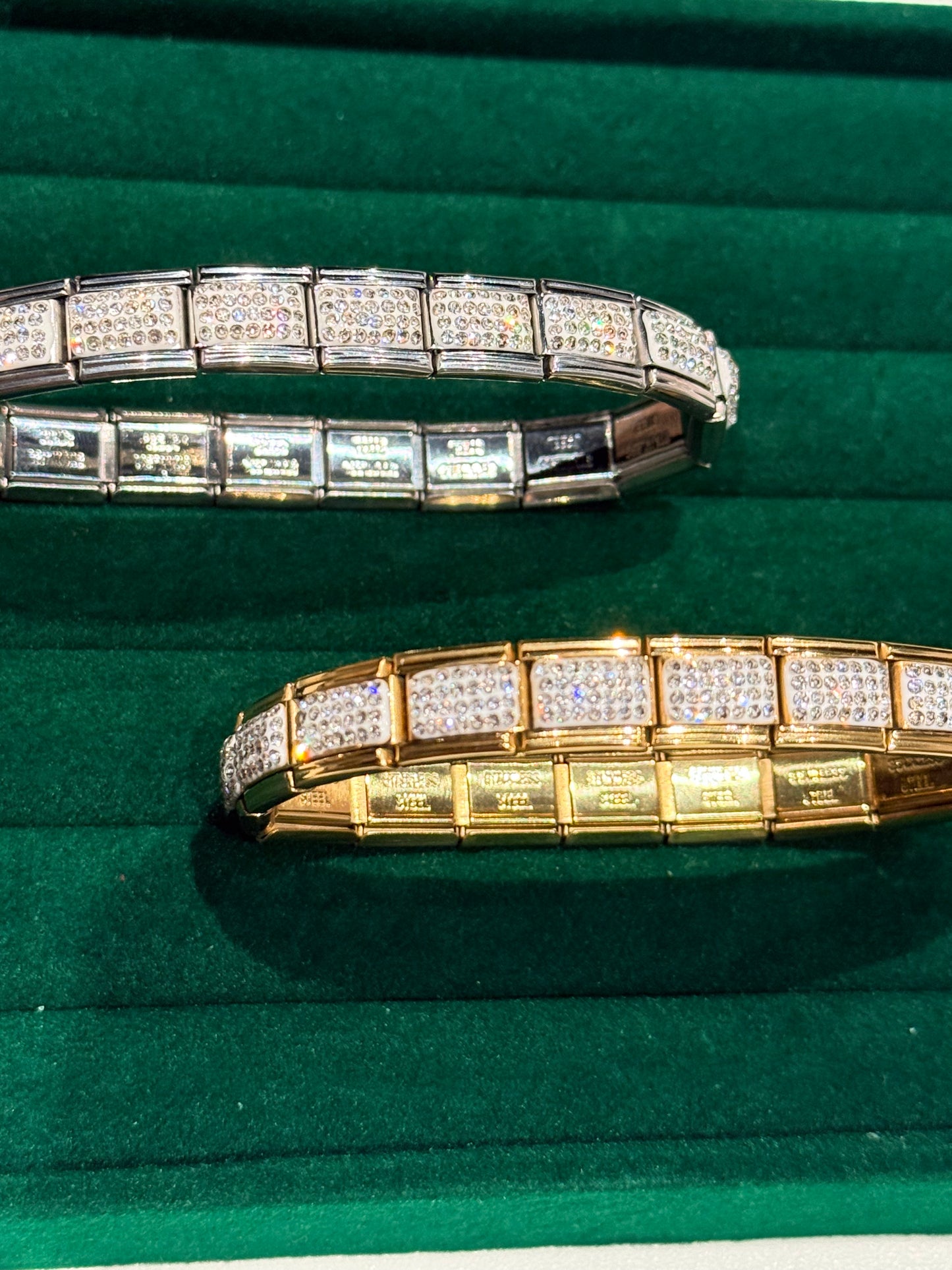 Bracelet Italien modulables diamant ornée