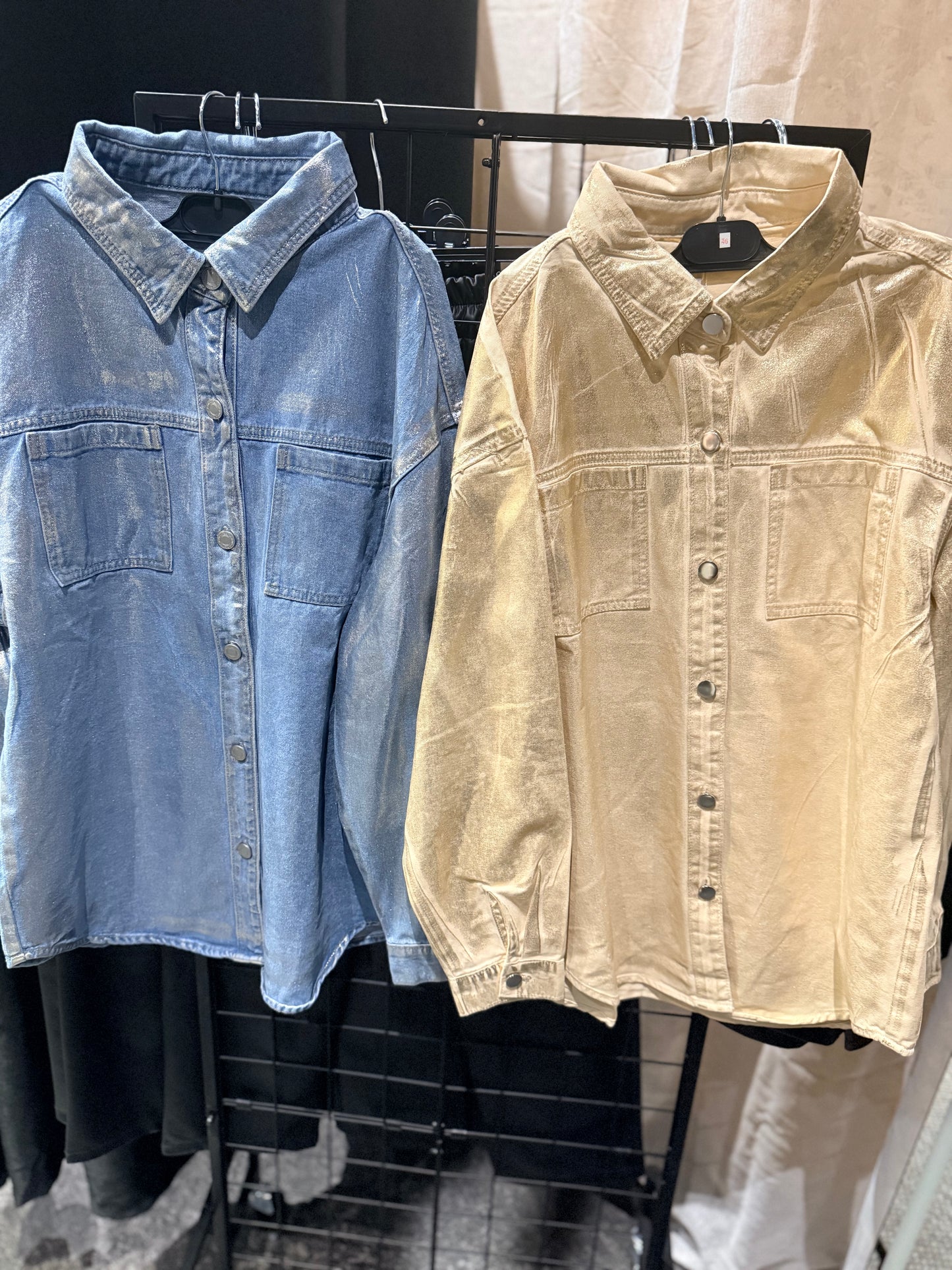 Chemise métallisée oversize