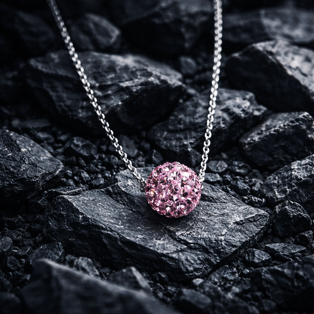 Collier boule shamballa