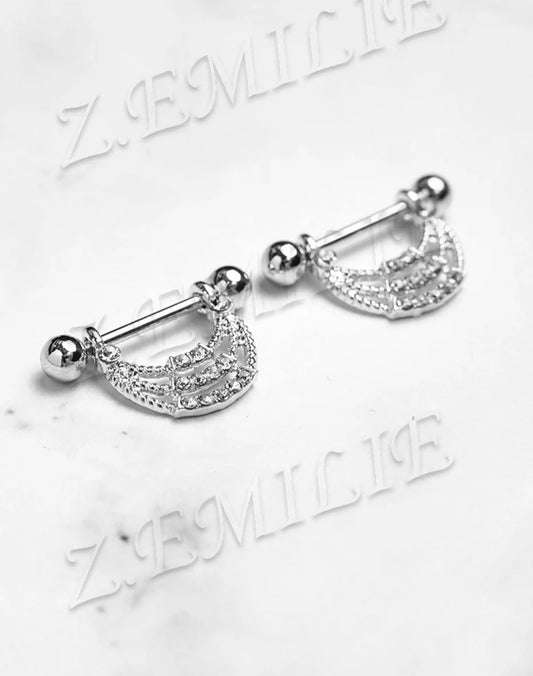 Piercing téton Argenté 
Z. Emilie