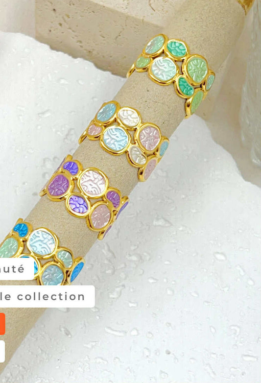 BAGUE DE COULEURS  EN ACIER INOXYDABLE