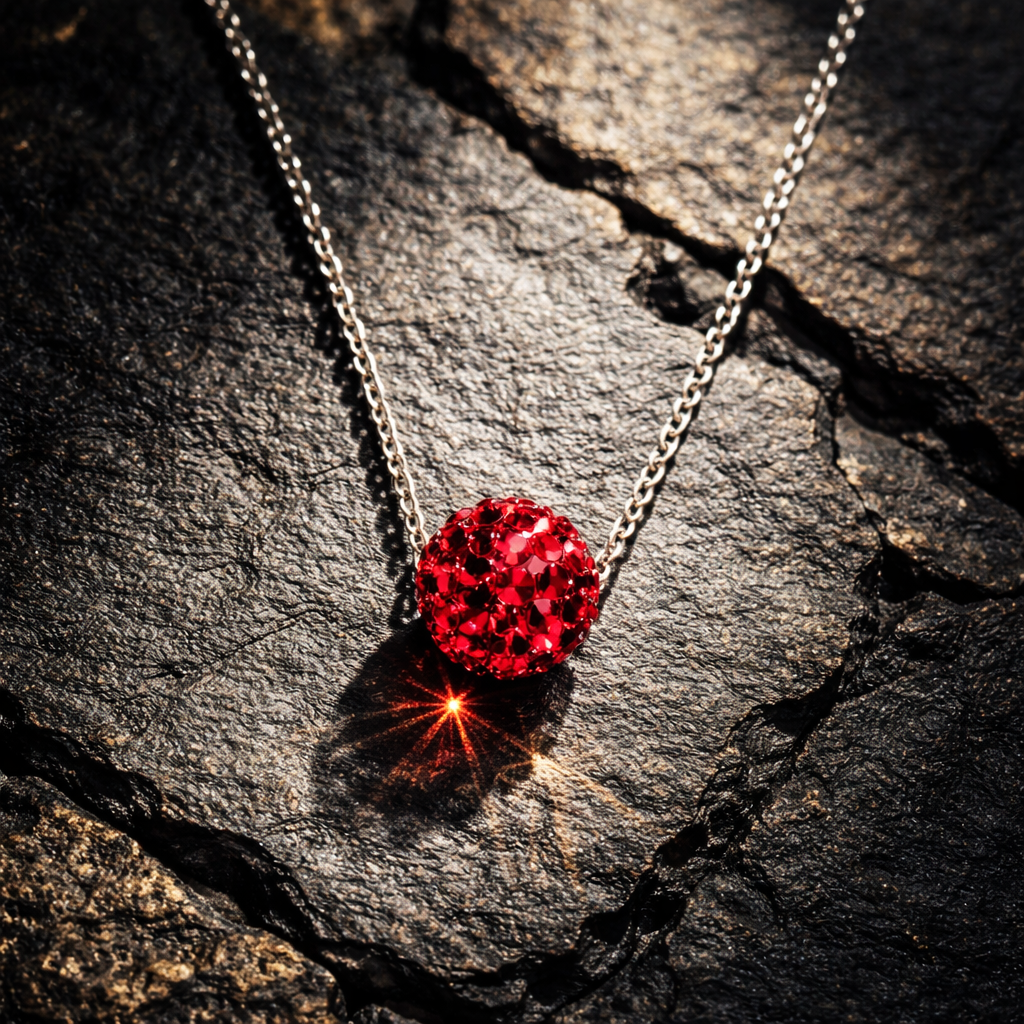 Collier boule shamballa