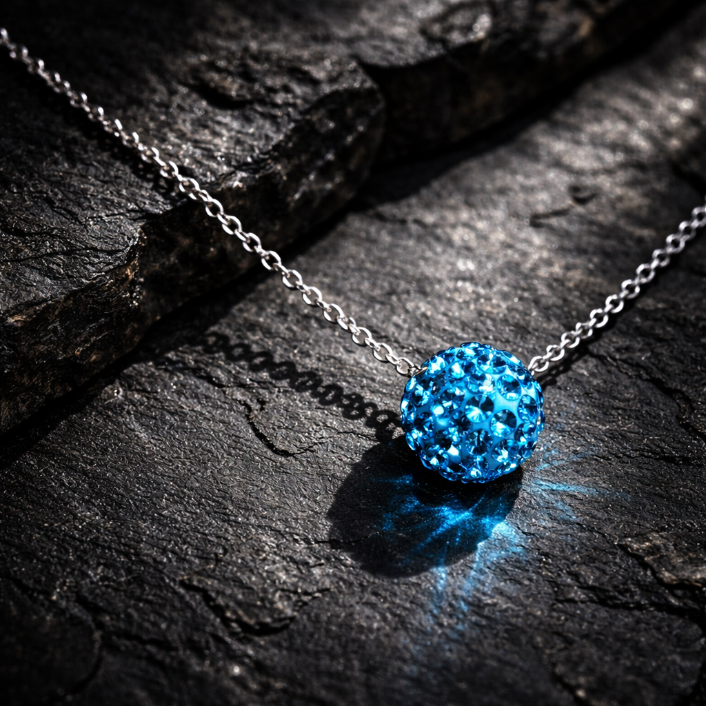 Collier boule shamballa