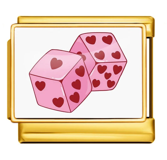 Module Argenté ou doré 🎲 dés de cœurs 💕