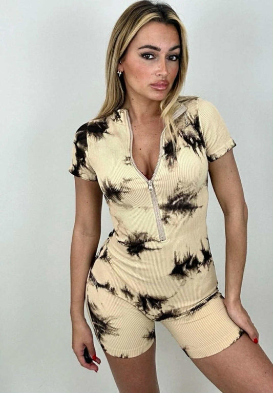 Combi short Nylon beige