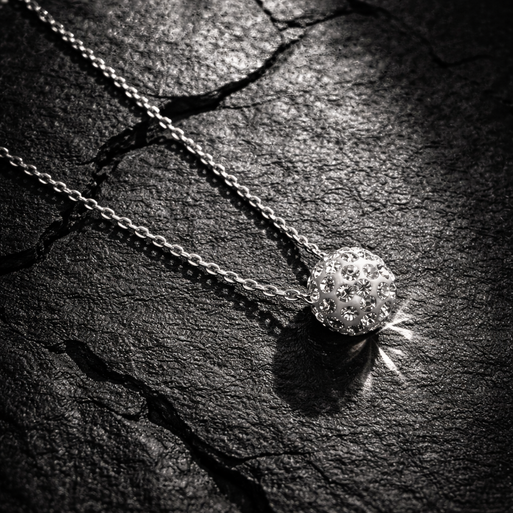 Collier boule shamballa