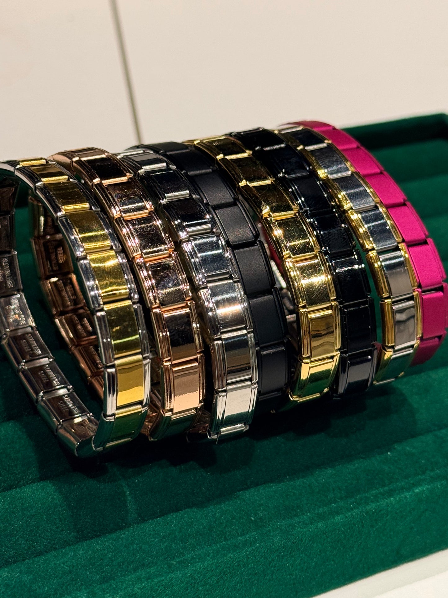 Bracelet Italien Duo Doré, extrémités Argenté