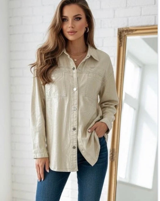 Chemise métallisée oversize