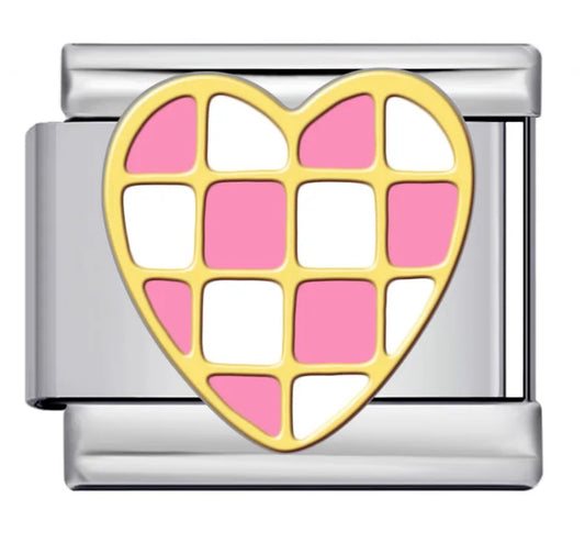 Module Argenté cœur carreaux