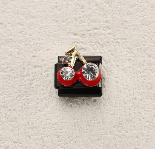 Module noir à Cerises strass