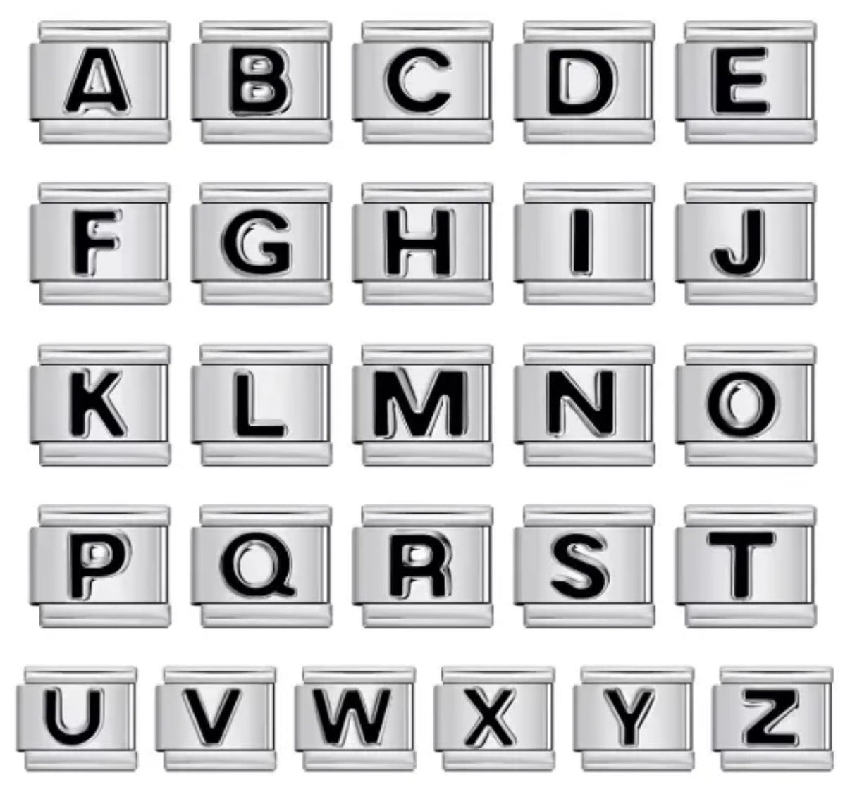 Module Lettre Argenté et lettre noir