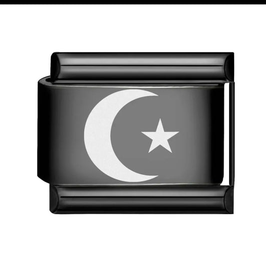 Module gravure Noir lune étoile